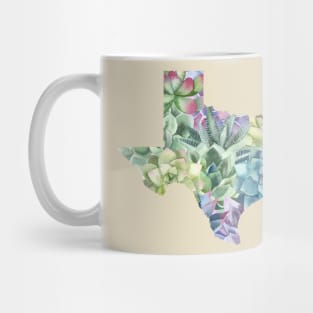 Succulent Texas Mug